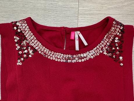 Dívčí vínové slavnostní šaty orchestra, vel. 128, 128