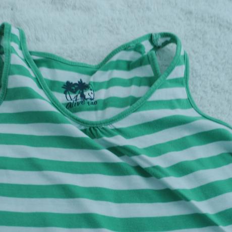 Bavlnene pruhovane saty zeleno-bile 140 alive, alive,140