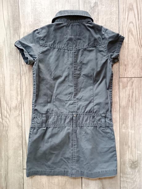 Šedé džínové šaty h&m, vel.134, h&m,134