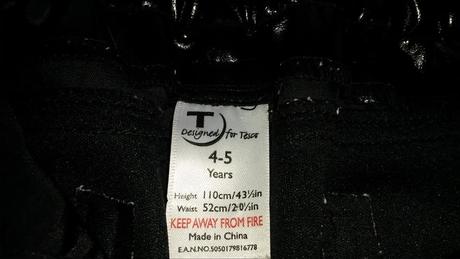 Módní kalhoty z imitace kůže vel 4-5 let, tesco,110
