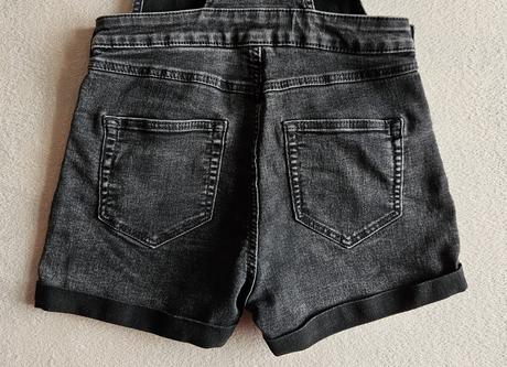 Dívčí džínové kraťasy s laclem, lacláče, 152, h&m, h&m,152