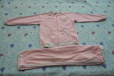 Růžová froté, plyšová tepláková souprava, c&a,122