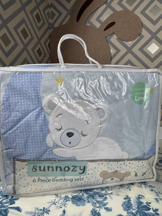 Dětské povlečení set 6 ks s medvídkem, šířka (cm): 90,délka (cm): 135