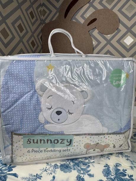 Dětské povlečení set 6 ks s medvídkem, šířka (cm): 90,délka (cm): 135