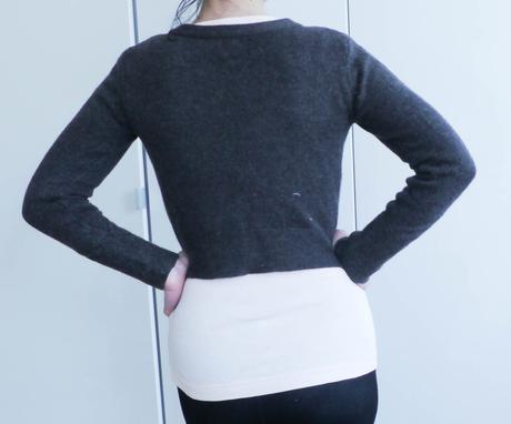 Svetrik kratky hnedy h&m vel.xs, h&m,xs