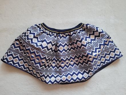 Modro-zlatá slavnostní sukně,