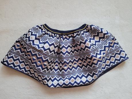 Modro-zlatá slavnostní sukně,