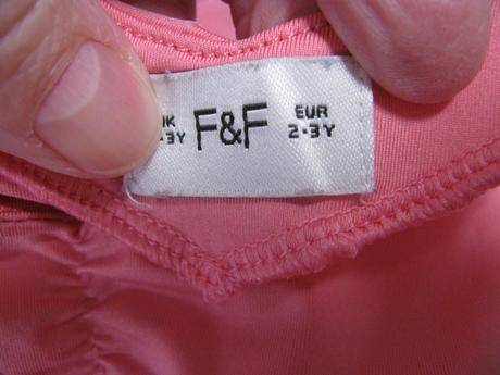 Dívčí elastické růžové tylové šaty, f&f,98