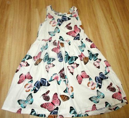 Šaty s motýlkami, h&m,122