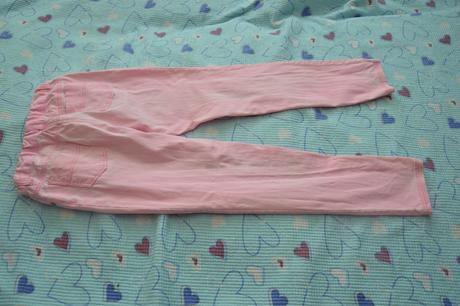 140 růžové džíny letní kalhoty, 140