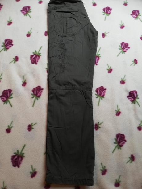 Kalhoty dívčí teplejší s vyšíváním vel. 134., glo-story,134