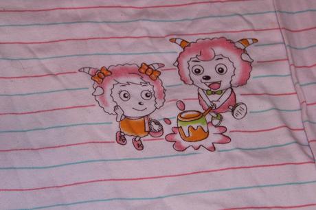 Dívčí pyžamová halenka proužky, čertíci vel. 92-98, 92