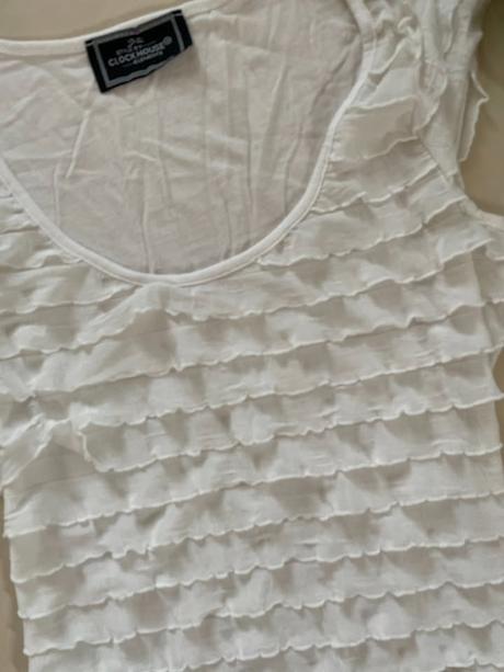 Bílé volánkové triko/minišaty, vel xs-s/m, clockho, clockhouse,xs