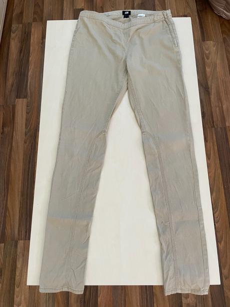 Béžové kalhoty, vel s, hm, h&m,s