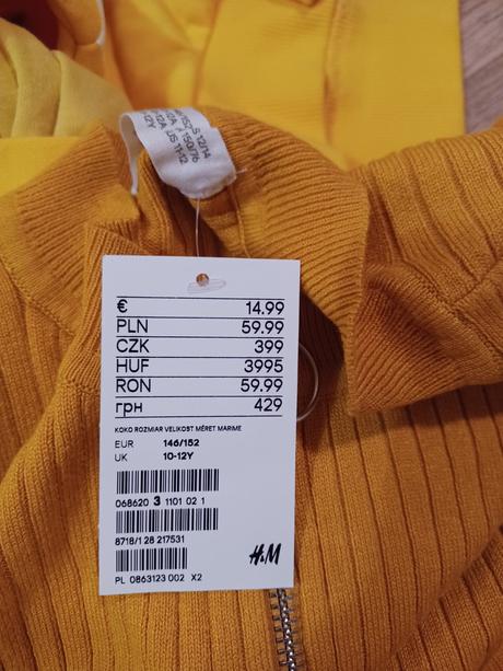 Žlutý komplet h&m + reserved 146/152, h&m,146 / 152