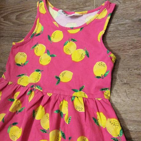 Bavlněné šaty s citróny, h&m,98