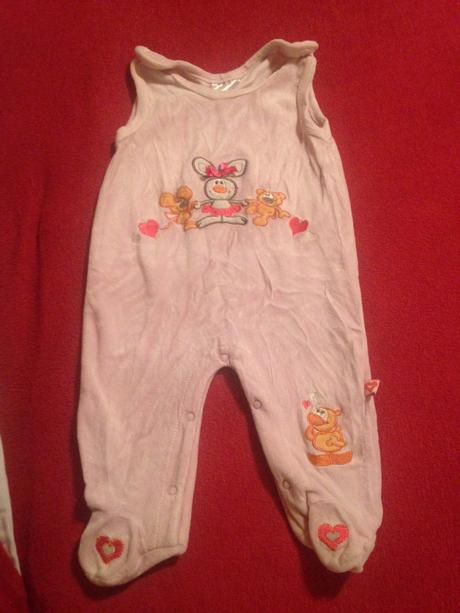 Dívčí dupačky králíček, medvídek, myška a srdíčka, 68