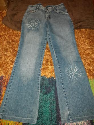 Džíny modré 158 na holku, 158