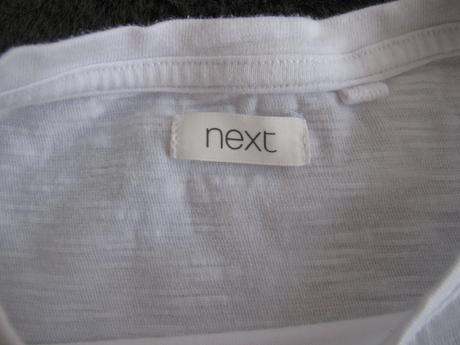 Bílé bavlněné tričko next, next,122