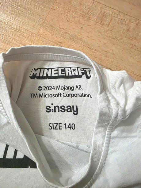 Tričko s kr. rukávem bílé minecraft sinsay, sinsay,140