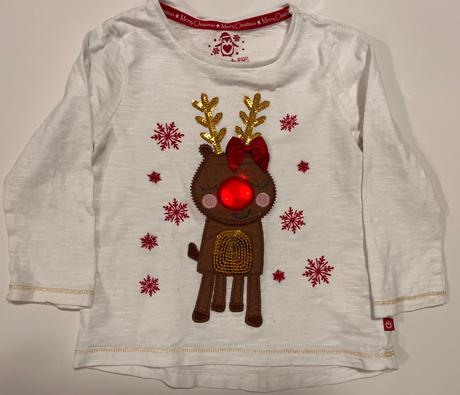 Blikající triko s dlouhým rukávem vel.18-24 měsíců, 86