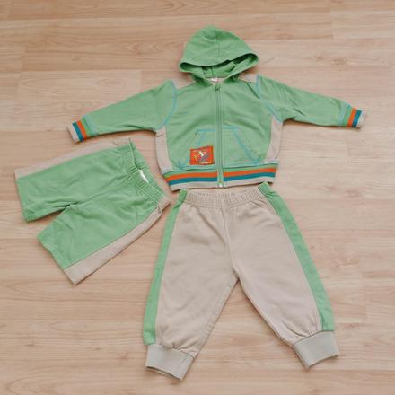 Set - teplakove kratasy, teplaky a bundicka, 74