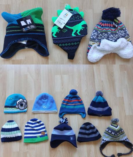 Čepice a rukavice, cca 3-6 let, obvod hlavy 52-54, 110