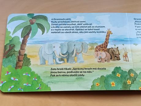 Leporelo pro děti sluneční hroch oranžoch, 