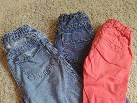 Vel.74, h&m, dětské, dívčí plátěné kalhoty, h&m,74