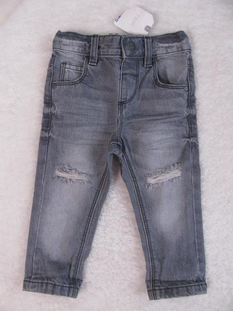Frajerské šedé trhané džíny next unisex, next,74