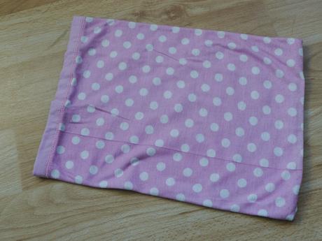 Bavlneny nakrcnik oboustrany -fialovy a s puntiky, c&a