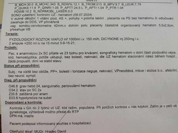 Hematom. Jaký je prosím Váš pohled na můj současný stav?