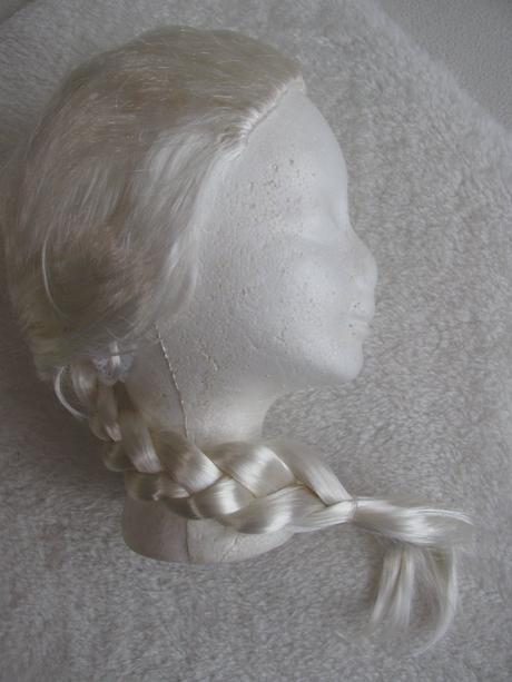 Kostým, šaty s vlečkou+paruka -led.království elza, 