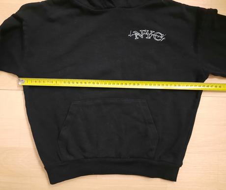 Mikina černá crop nyc vel.134-140, 134