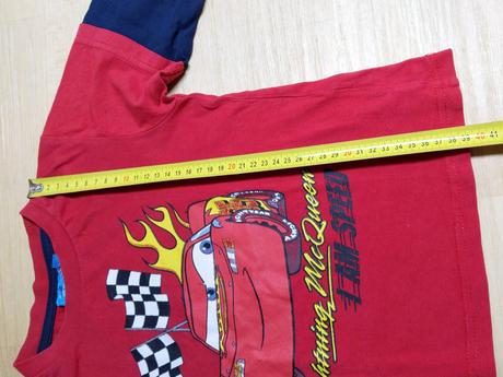 Tričko s dl. červené cars, 104