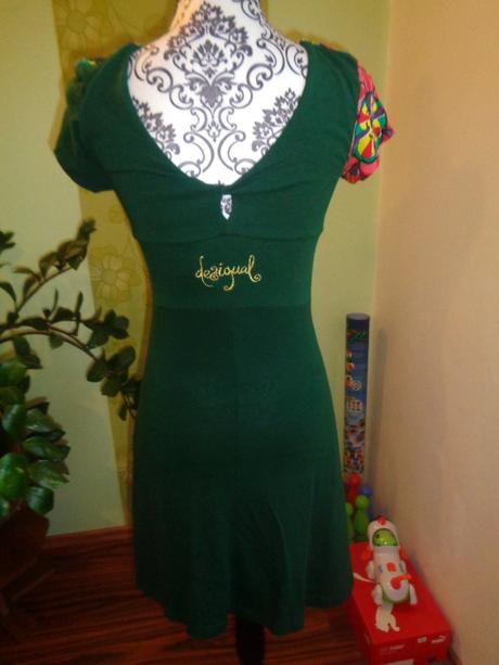 Lahvově zelené šaty desigual, desigual,s