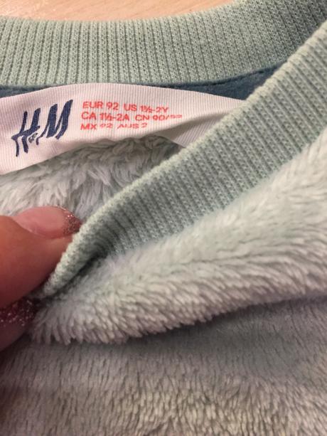 Chlupatková mikina, h&m,92