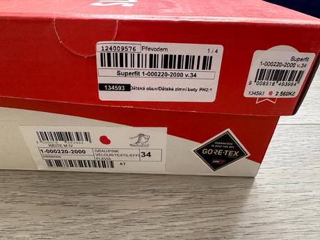 Dívčí zimní boty superfit, vel. 34, záruka 11/2026, superfit,34