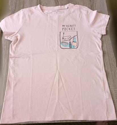 Dívčí triko světle růžové krátký rukáv reserved, reserved,164