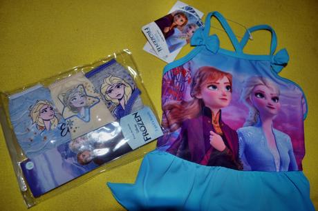 Nové plavky frozen v.98/104 a sada kalhotek, disney,98 / 104