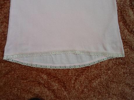 Růžové tričko tílko nátělník s krajkou, pepperts,146