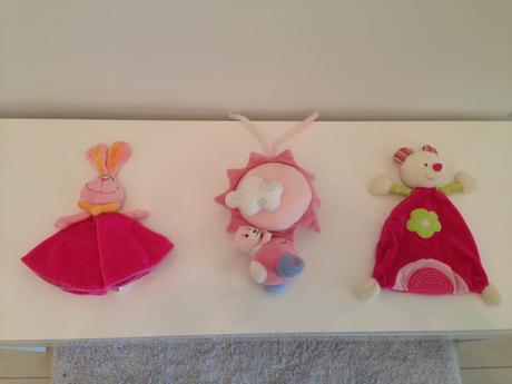 Hrací deka bright starts+usínaček+sada do postýlky,