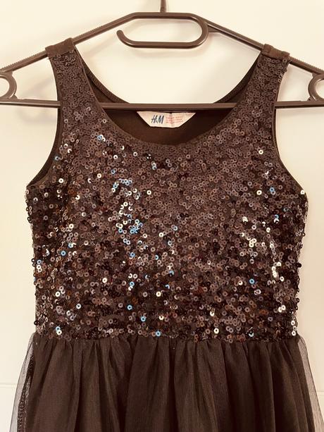 Šaty s flitry 8-10 let, h&m,140