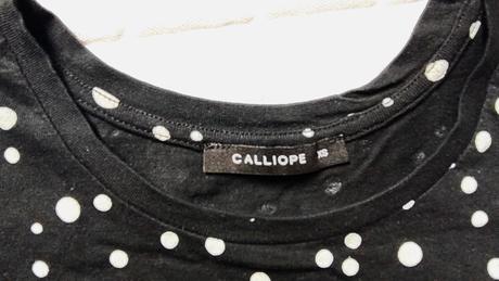 Černé puntíkované tričko, calliope,xs