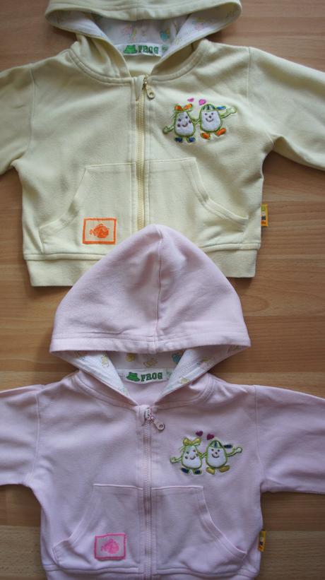 Set 2x mikina s kapucí na zip. vel.80-86, frog,80