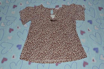Slabá manžestrová tunička, gepardí vzor., 116