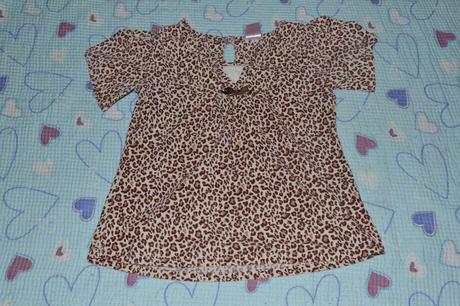 Slabá manžestrová tunička, gepardí vzor., 116