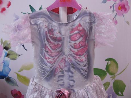 Karnevalový kostým - šaty smrtka,kostlivka, 