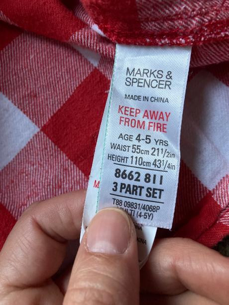 Flanelové kostkované košile s kapucí, marks & spencer,110