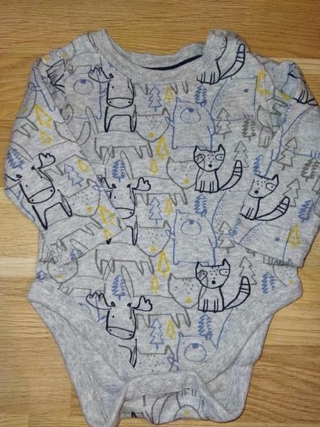 Šedé body se zvířátky 68 mothercare, mothercare,68